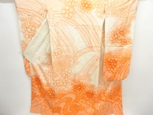 アンティーク　本総絞り　菊・八重梅模様振袖